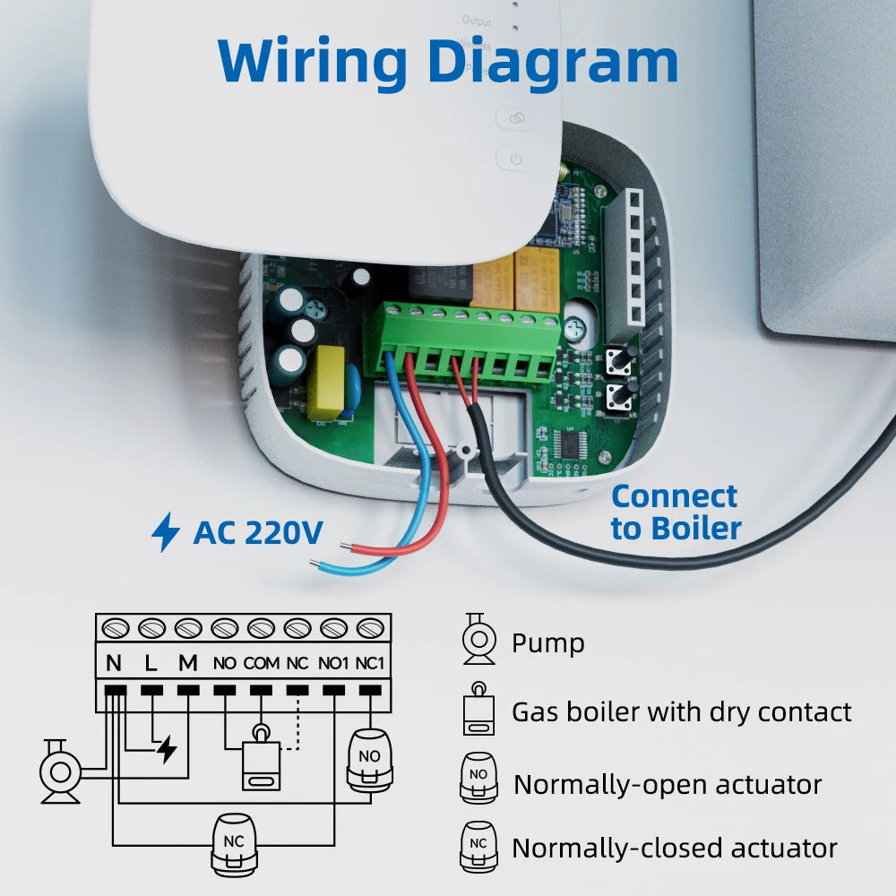 Wireless WiFi Thermostat for Gas Boiler for Water Floor Heating Smart Tuya Temperature Controller Alexa Google Home