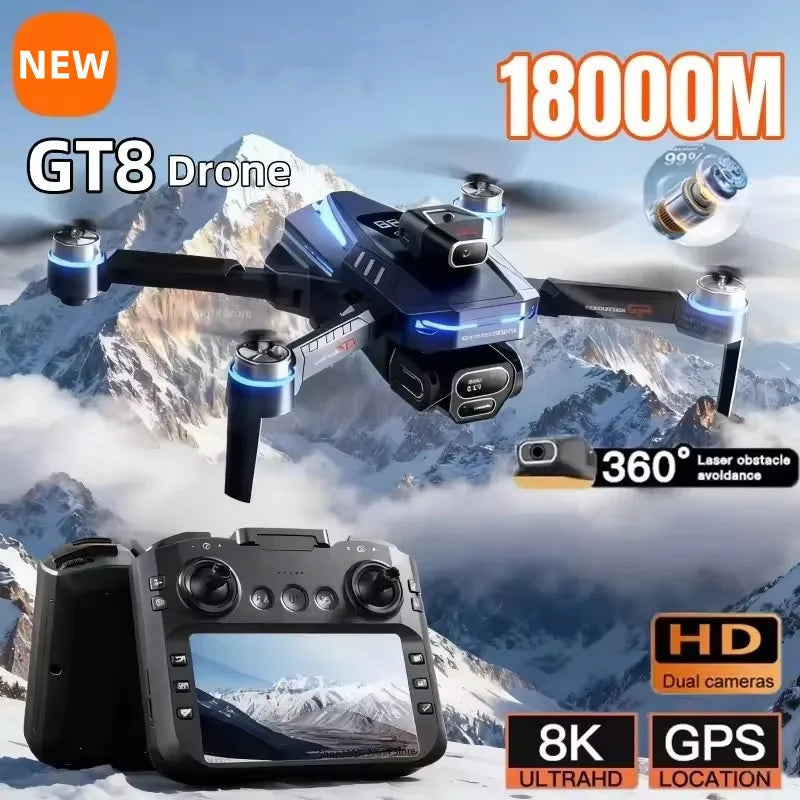 8K HD Camera Drone with GPS and Obstacle Avoidance - Foldable Quadcopter Tidesmit