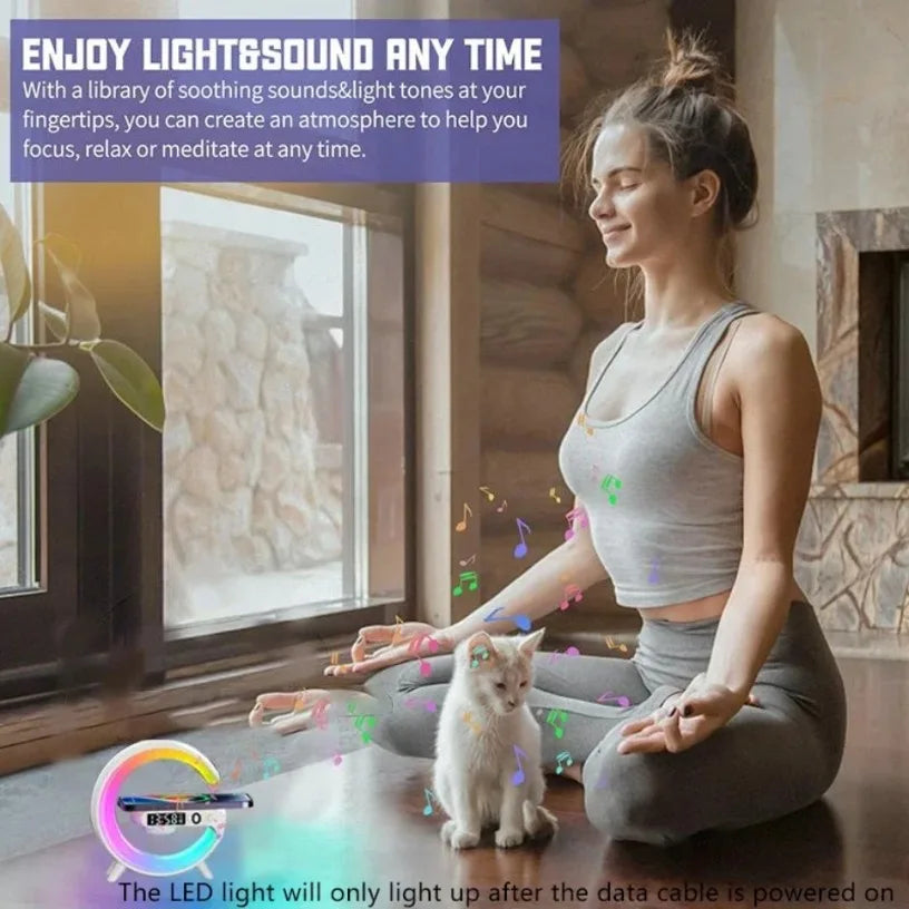 Wireless Portable Bluetooth Speaker with RGB Light and Phone Charger Tidesmit