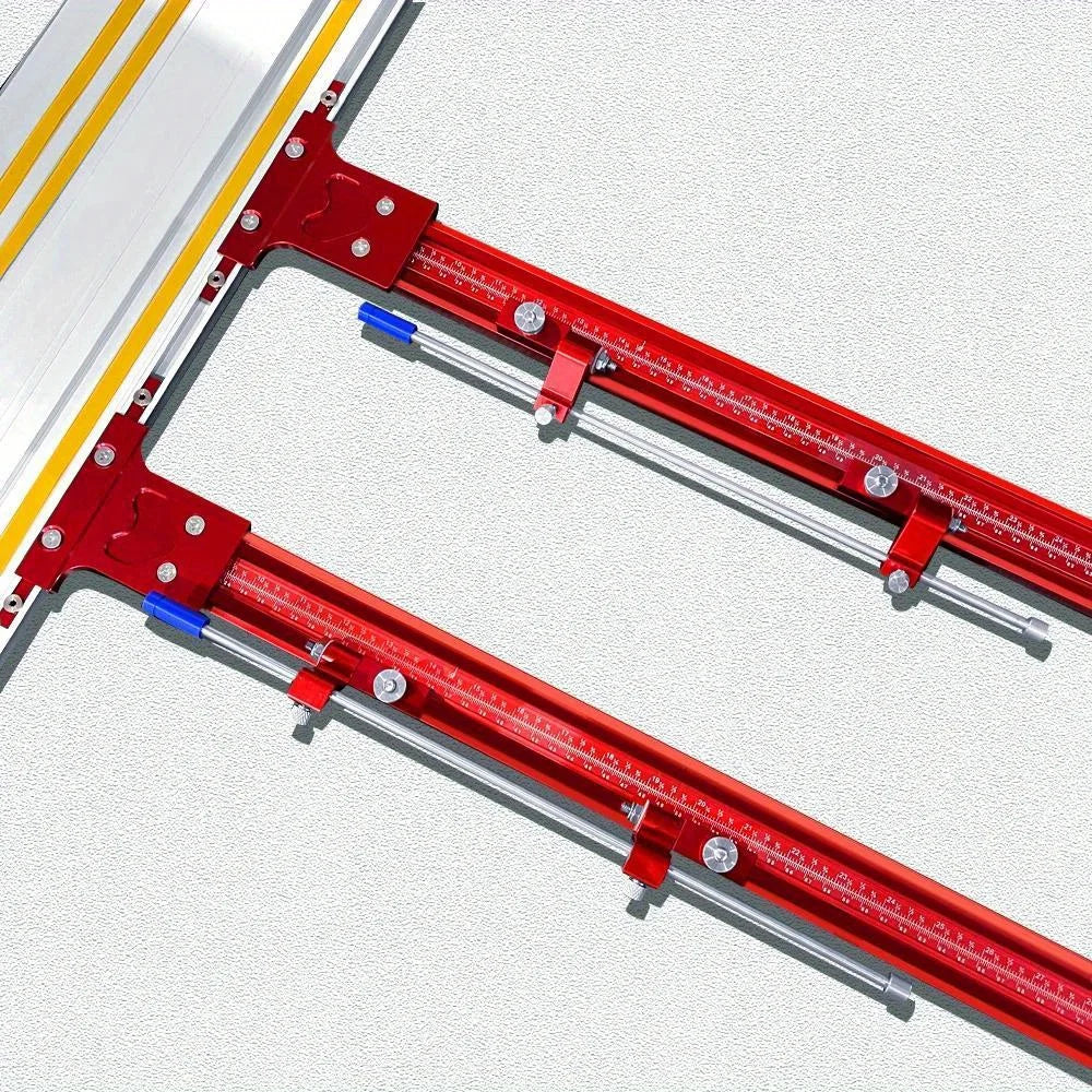 2-in-1 Parallel Guide Rail System Track Saw Angle Clamp,Aluminum Guide for Makita & Festool Rail,Circular Saw Cutting Positioner