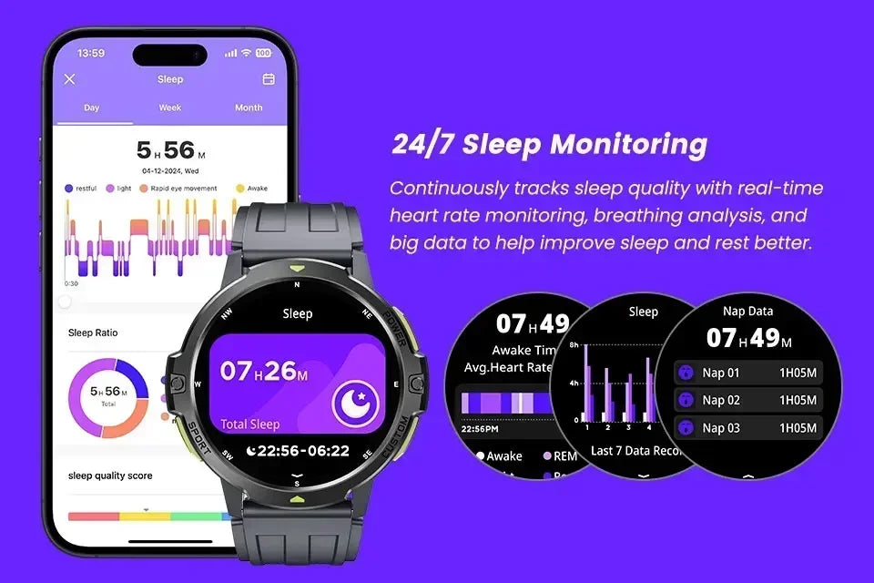 2026 NEW GPS Smartwatch 1.46 Inch 3ATM Waterproof 6-Axis Gyroscope Sports Watch for Men Women Android Fitness Tracker