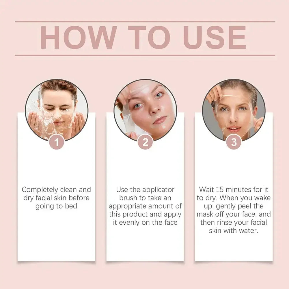 Tidesmit collagen peel-off night wrap mask for deep hydration and skin firming texture detail