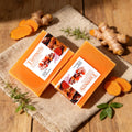 2Pcs 100% Natural Organic Tumeric Skin Whitening Anti Acne Handmade Skin Care Face Body Turmeric Bar Soap