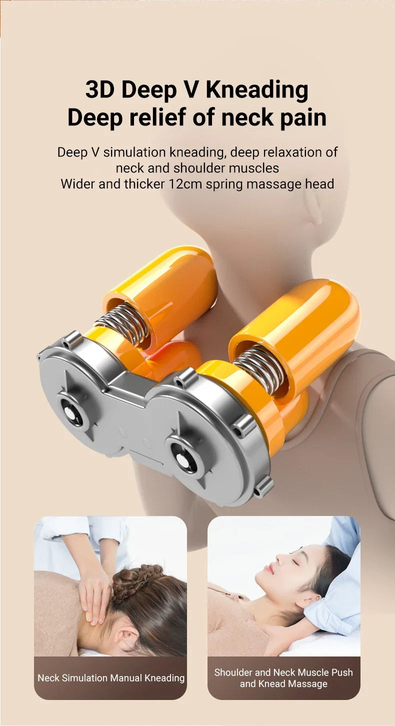 Electric Massage Pillow for Muscle Relief with Heat Therapy - QWW728 Massage Chairs Tidesmit