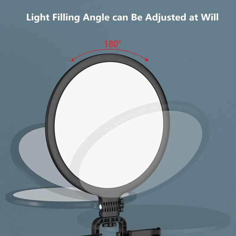 10-Inch LED Ring Light with 2M Adjustable Tripod for Professional Streaming Tidesmit