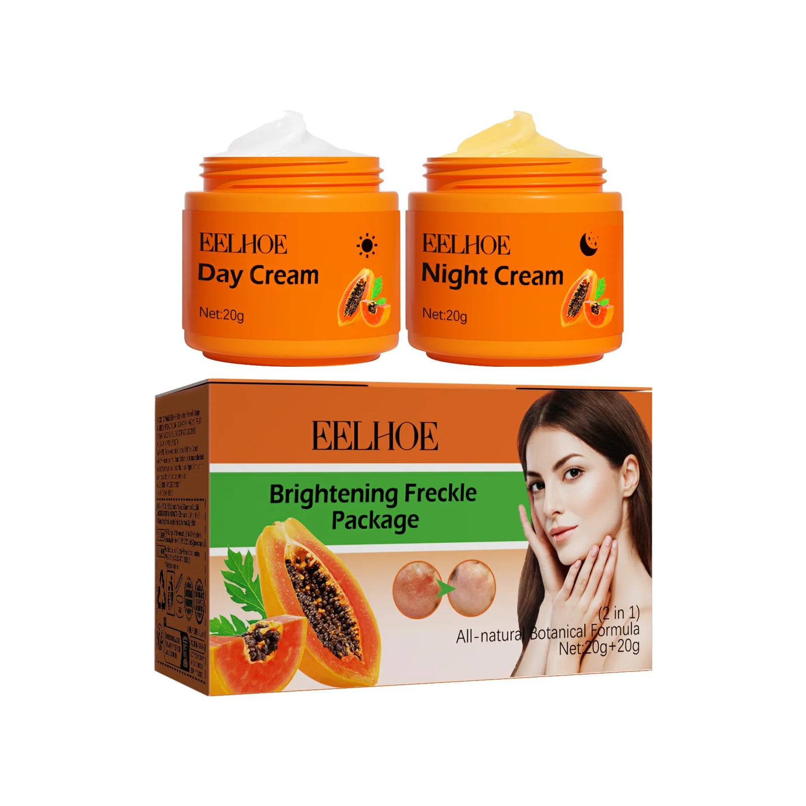 Tidesmit EELHOE papaya whitening cream texture close-up for dark spot correction and brightening face makeup