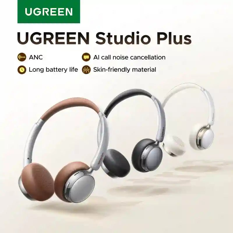Active Noise Cancelling Wireless Headphones - Over-Ear Studio Monitor Tidesmit