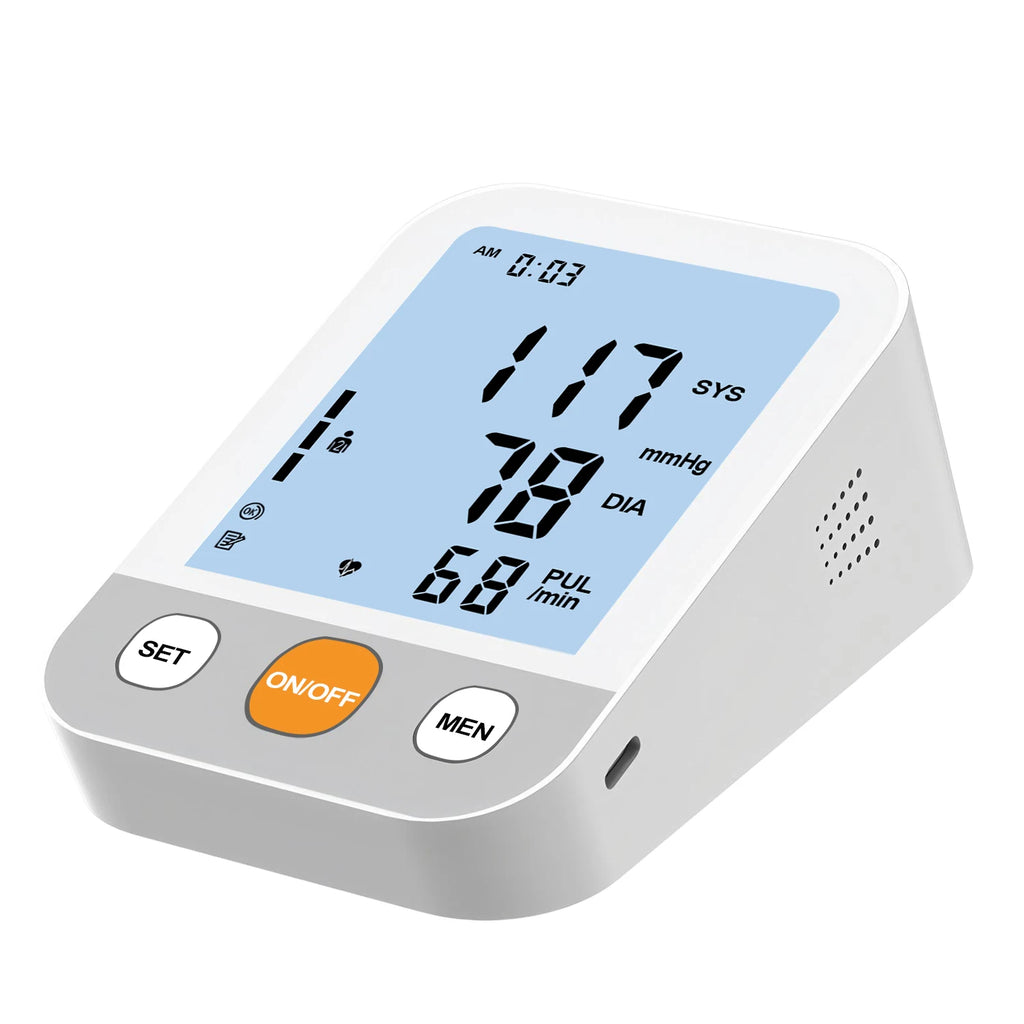 Blood Pressure Machine LED Display Digital Upper Arm Blood Pressure Monitor Automatic Tonometer BP Meter Arm Cuff Test Kit