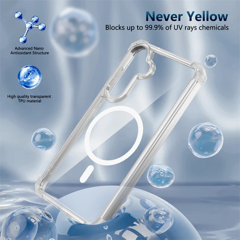 Samsung Galaxy S25 Ultra Magnetic Case | Shockproof Clear Cover Tidesmit