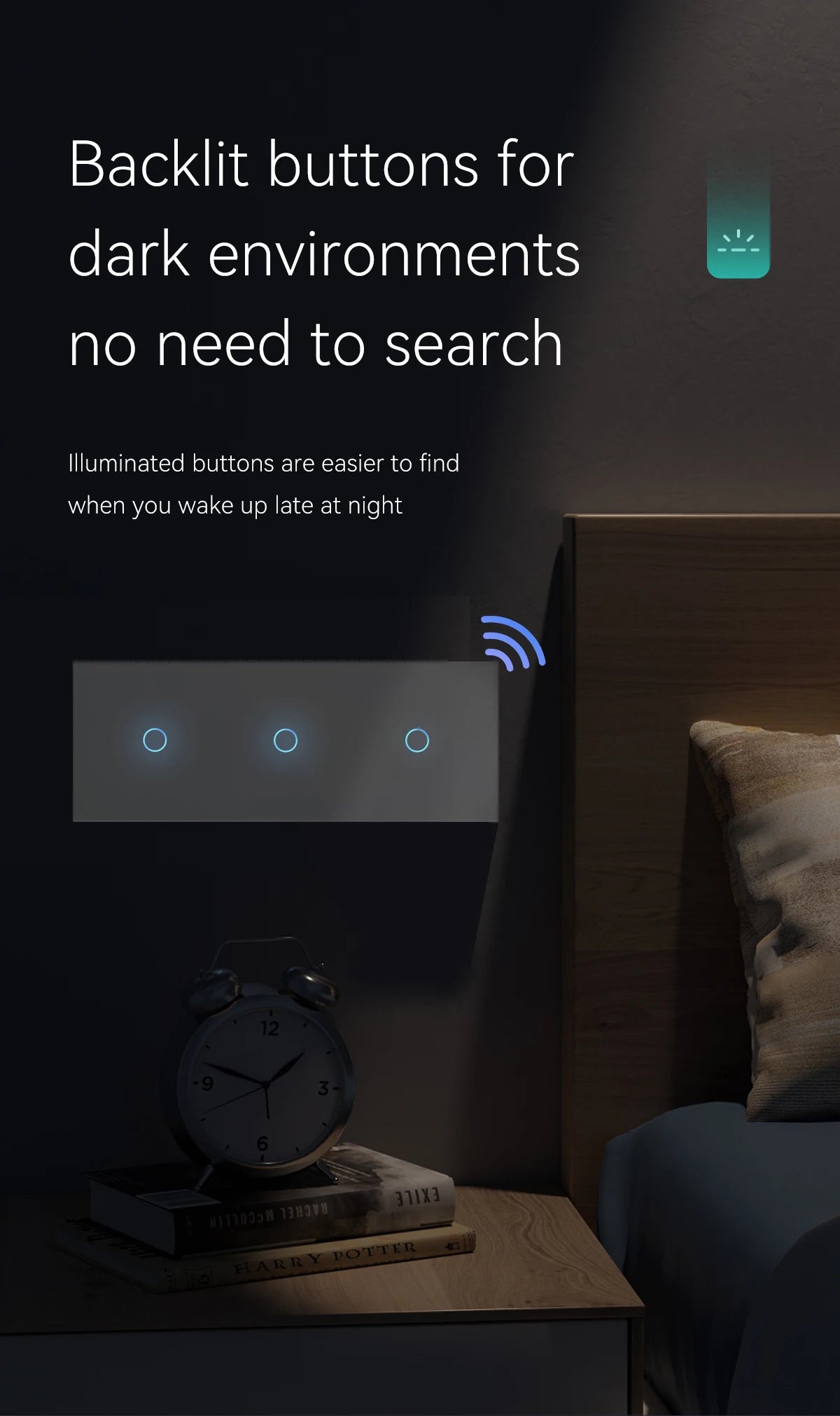 WiFi Smart Light Switch - Glass Touch Panel | Tidesmit Home Automation Tidesmit
