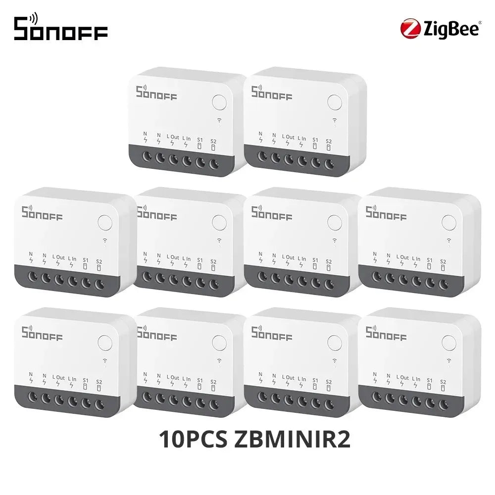 Zigbee Smart Switch ZBMINIR2 - Compact 2-Way Smart Home Automation Module 10PCS ZBMINIR2 Tidesmit