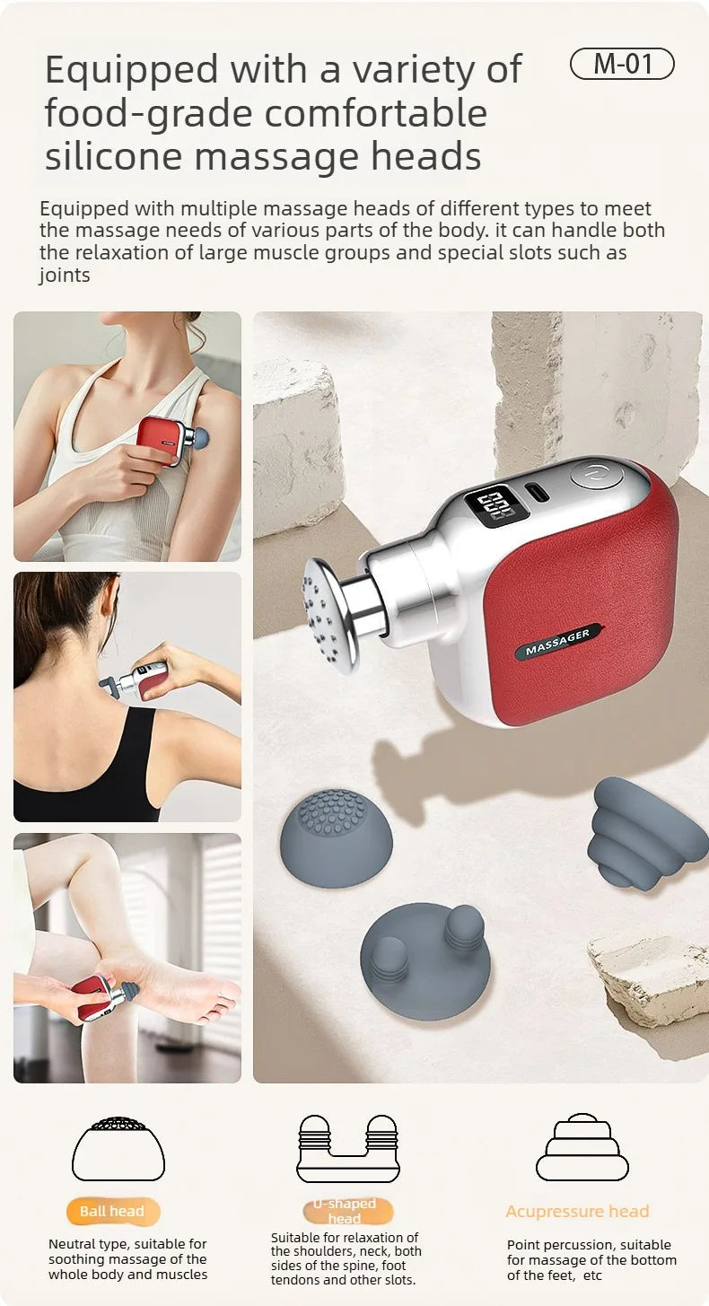 Portable Fascia Gun: Rechargeable Deep Tissue Muscle Recovery Massager Fascia Gun Tidesmit