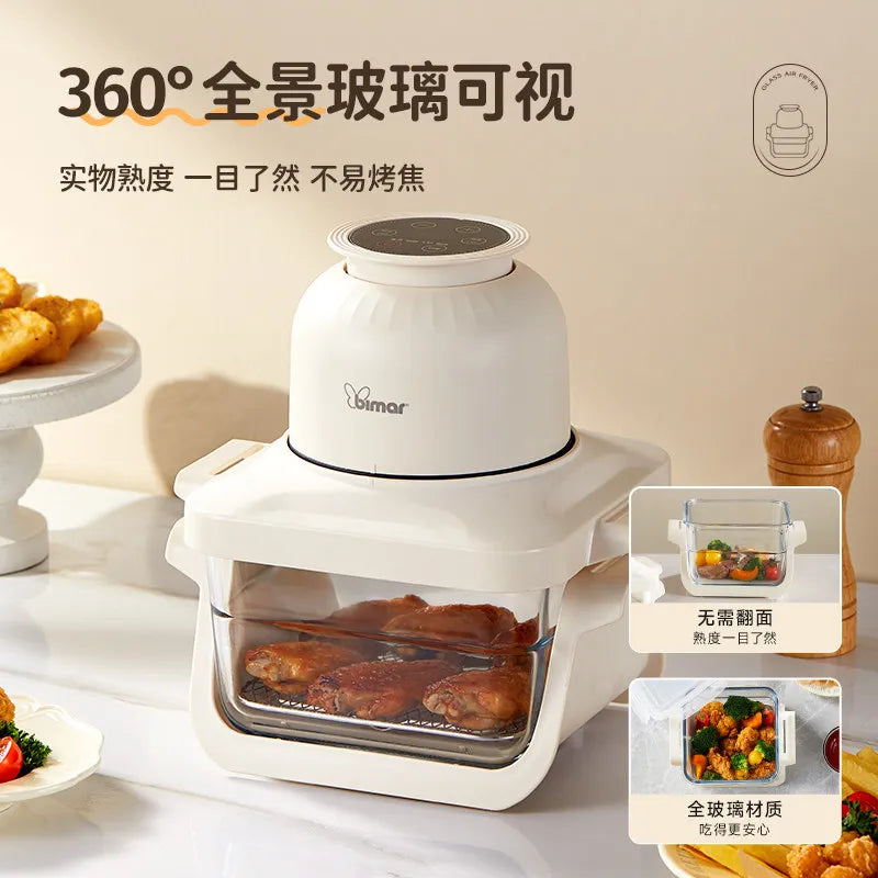 Air fryer household 2026 new visual high boron glass large-capacity frying and baking machine