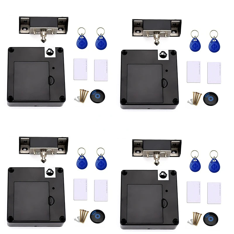 1/4 Pieces Smart Drawer Induction Cabinet Lock RFID Card Smart Electronic Lock Wardrobe Furniture Sauna Cabinet Locker Lock