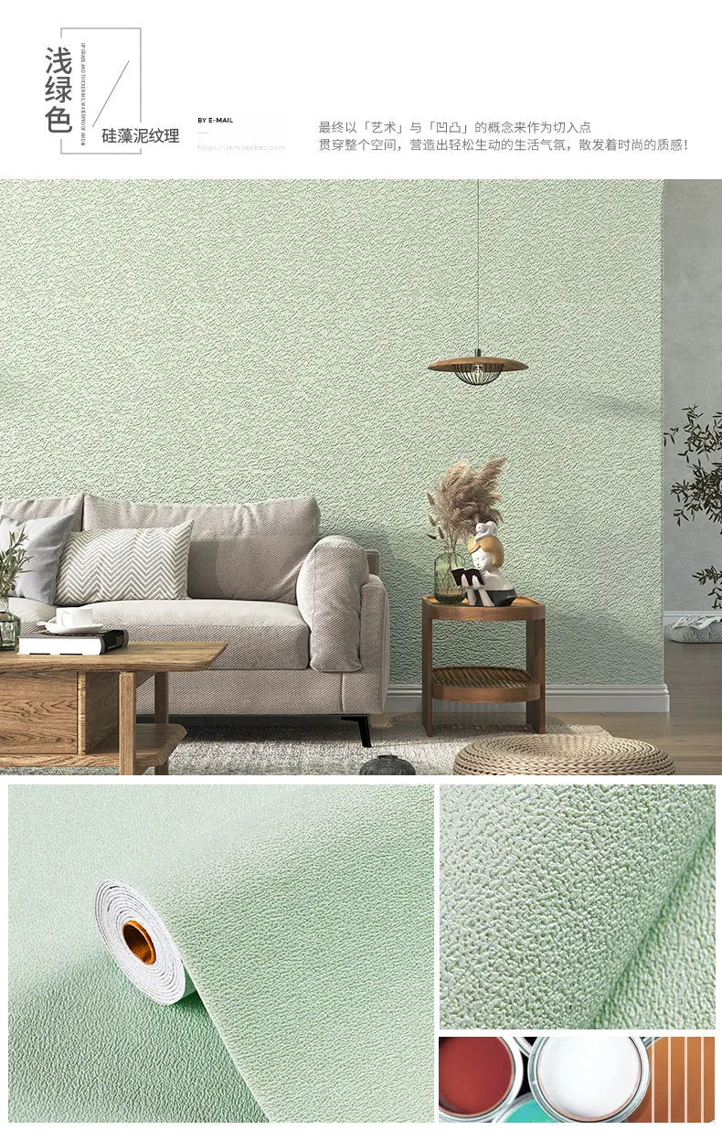 10m Self Adhesive 3D Wall Panel Wallpaper Foam Soundproof Waterproof 3D Wall Sticker New Design Bedroom Wallpaper Thickening