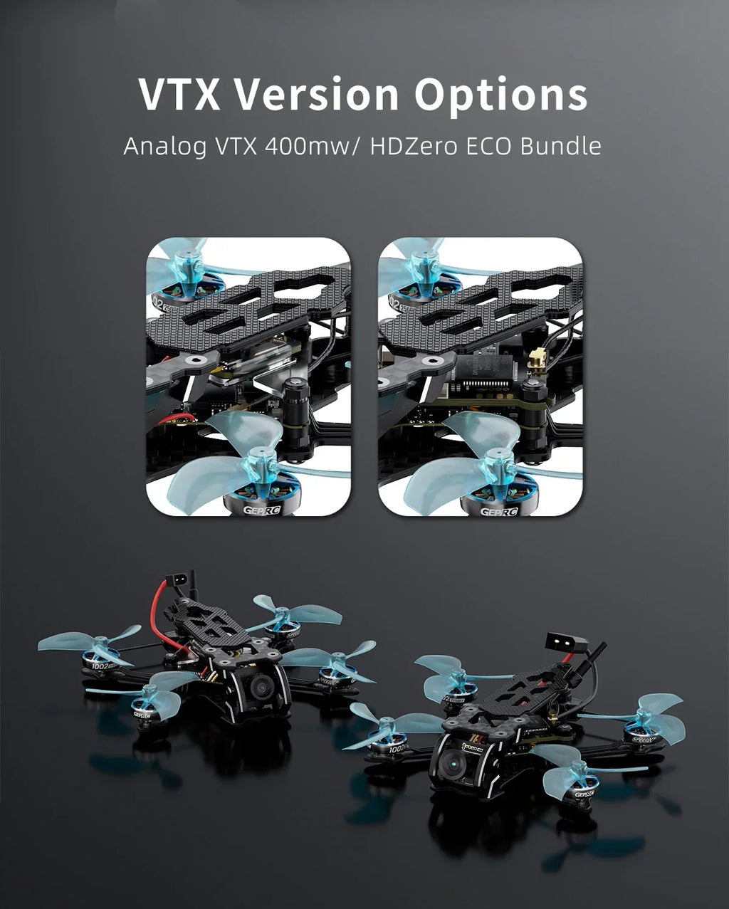 FPV Drone T-Cube18 Mini Quadcopter ELRS 2.4G HDZero System Tidesmit