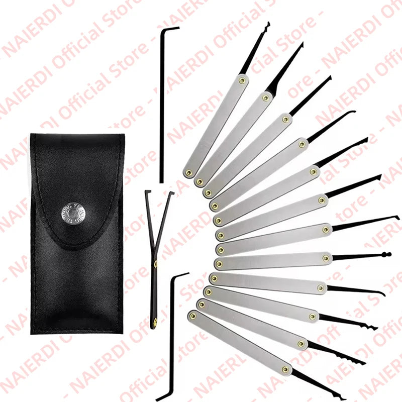 NAIERDI Transparent Practice Lock Tool Set Multifunctional Training Padlock Kit Steel Hand Tools Hardware Repair Tools
