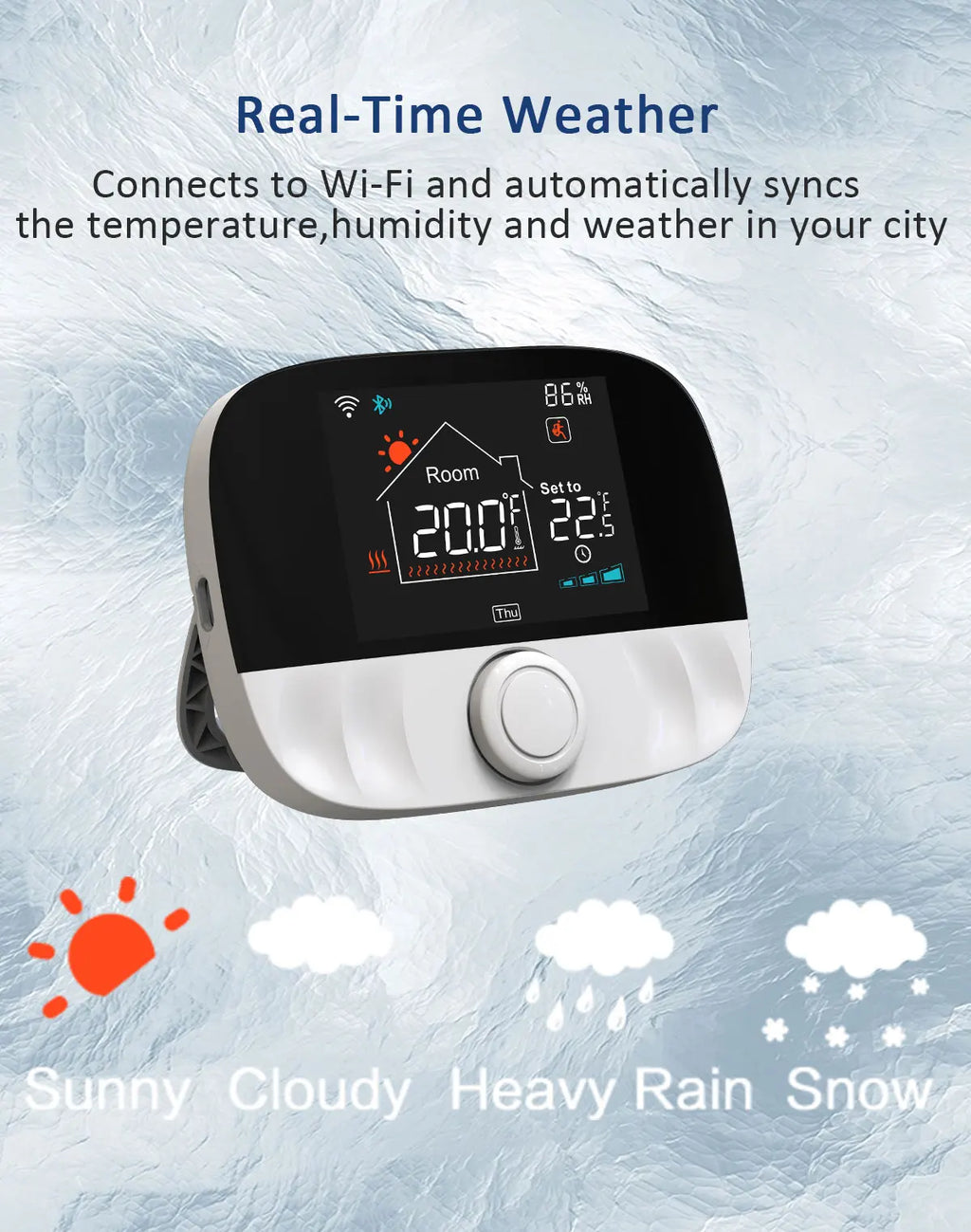 WiFi Smart Thermostat for Gas Boiler | App-Controlled Wireless Heating Tidesmit