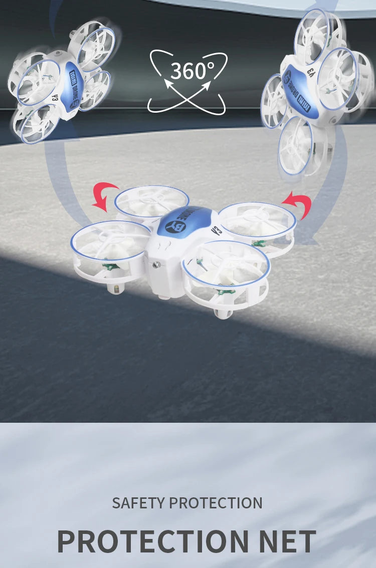Mini UFO Drone for Kids - Foldable Remote Control Quadcopter (Blue) Tidesmit