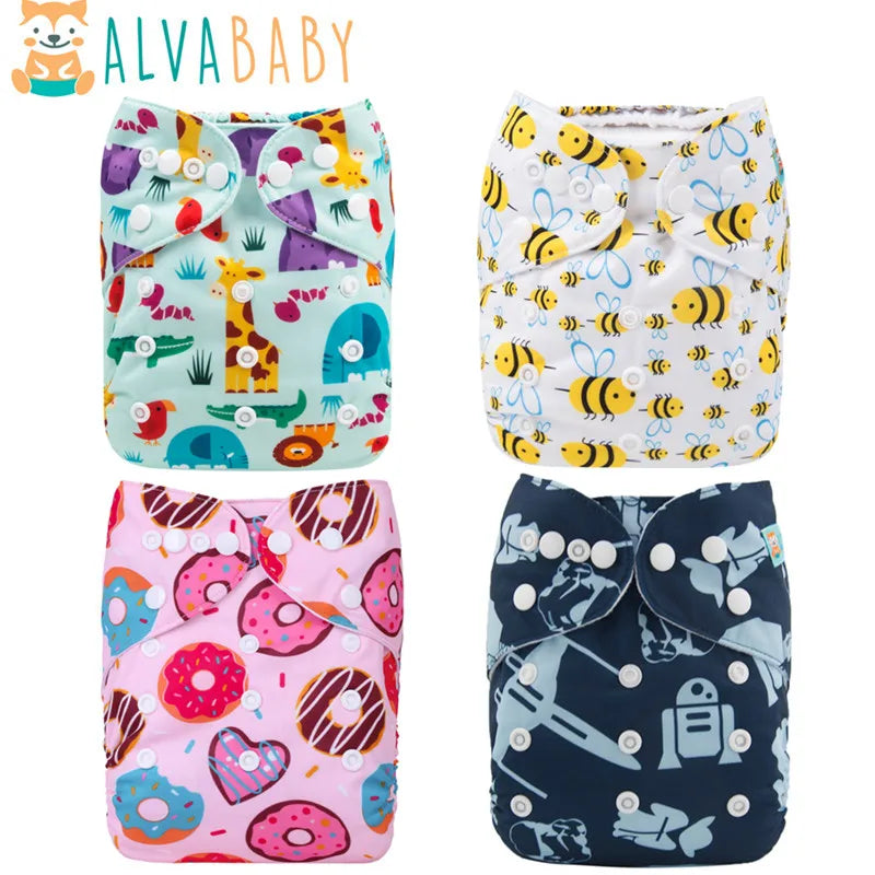 U Pick ALVABABY Cloth Diapers Baby Eco-friendly Modern Cloth Nappy for Baby 3-15kg with 1pc Diaper Insert