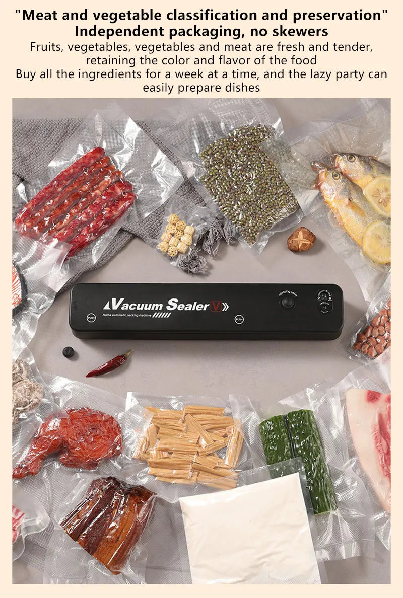 Food Sealing Portable Home Vacuum Kitchen Helper 220V Automatic Packaging Machine Food Vacuum Sealing Machine New