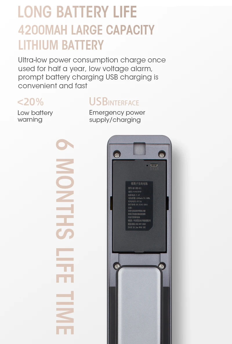2026 Tuya Wifi Golden Video 3D Face Recognition Fingerprint Digital Smart Door Lock From Alibaba Certification Factory