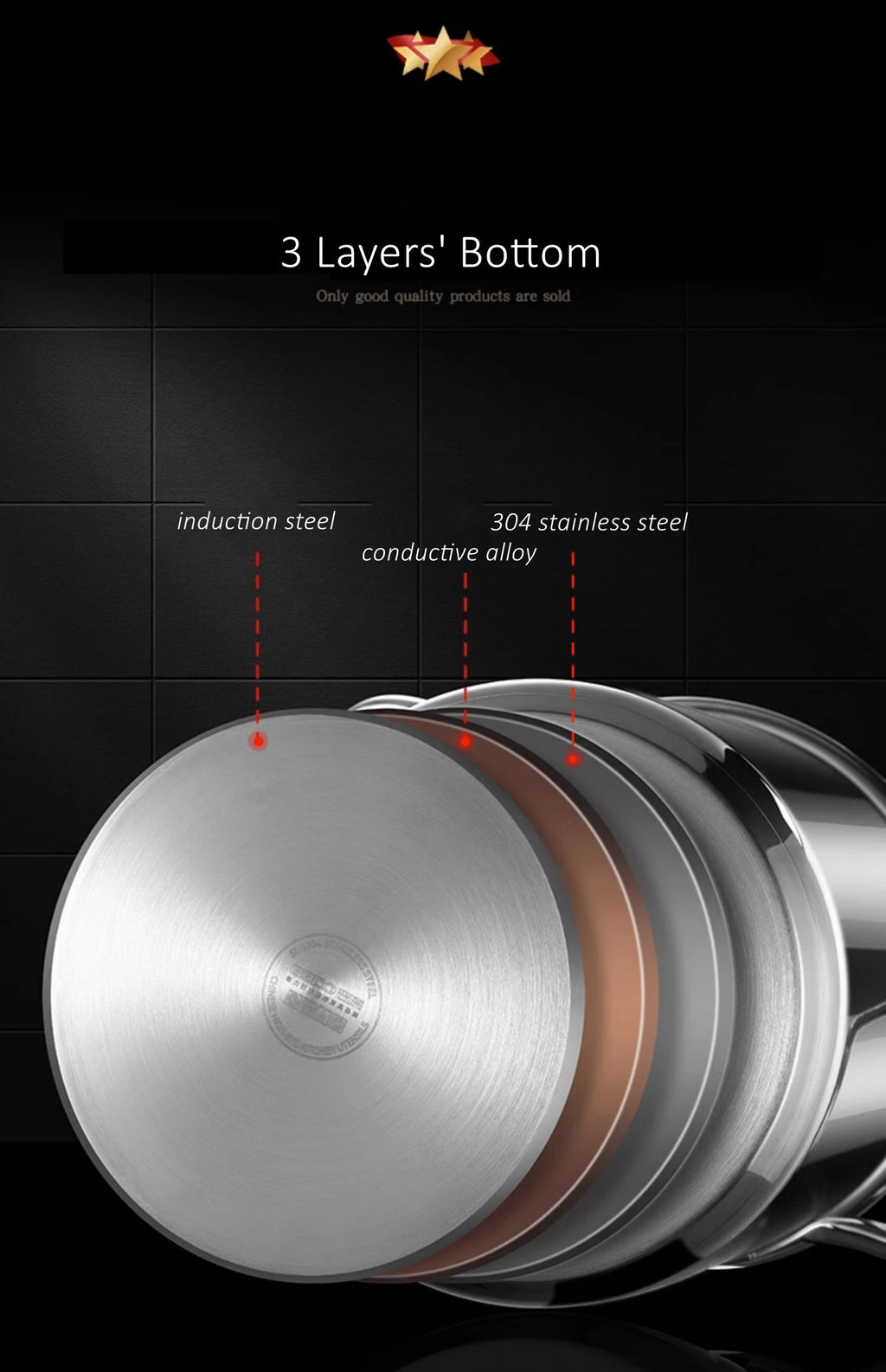 LFGB Certificated Pure 304 Stainless Steel Deep Fryer Oil Save Potato Chip Frying Pot Vegetable Noodle Stewing Pot with Strainer