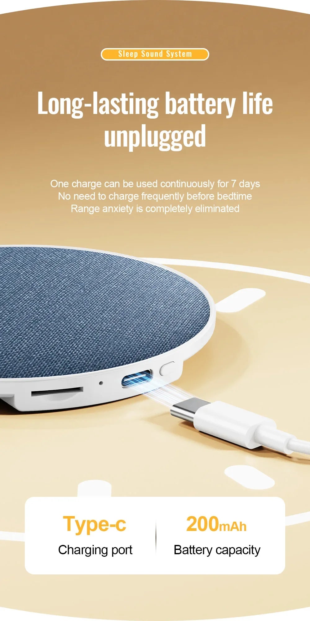 Bedside Sleep-enhancing Audio Ultrasonic Pillow-top Sleep Aid Speaker High Dynamic Sound Quality Bluetooth Speaker 2026 NEW