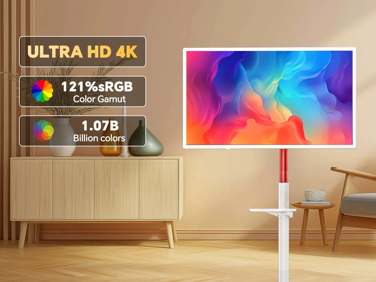 KTC 32 Inch MegPad 4K Touchscreen Smart Portable Monitor with Android 13 Google EDLA-Certified, 9500mAh Built-in Battery