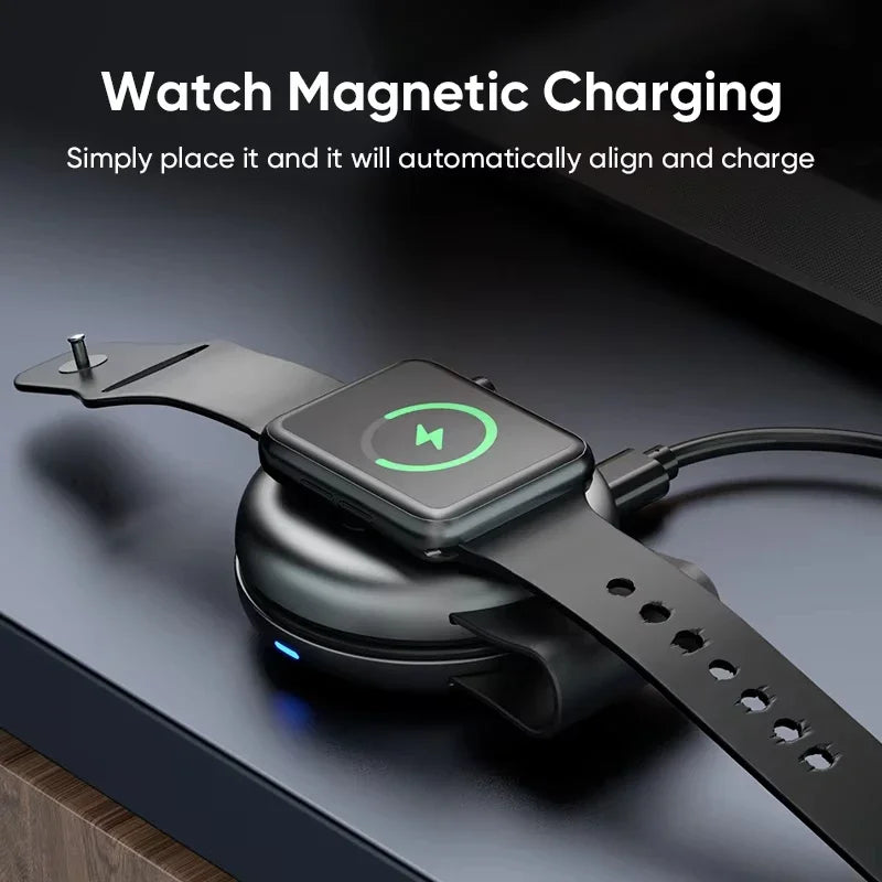 3-in-1 Wireless Charger for iPhone, AirPods, and Apple Watch - Qi Certified Tidesmit