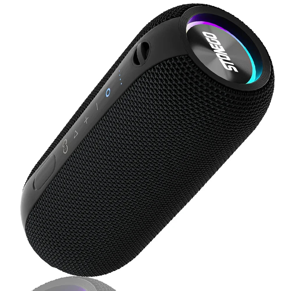 Mini TWS Bluetooth Speaker True Wireless Stereo RGB LED Portable Bass Speaker Cyberpunk Style for Home Outdoor PC Gaming Party Waterproof Deep Bass 360 Degree Sound Built in Mic Hands Free Calling Bluetooth 5 0 USB Charging L