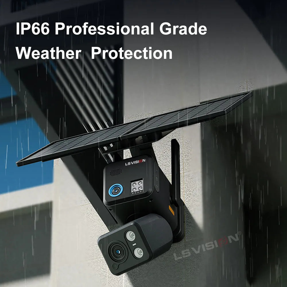 LS VISION 20XZoom 2in1 4G and Wifi AOV Solar Camera 8MP 24/7 Recording Outdoor Surveillance Camera AI Humanoid/Car/Pet Detection