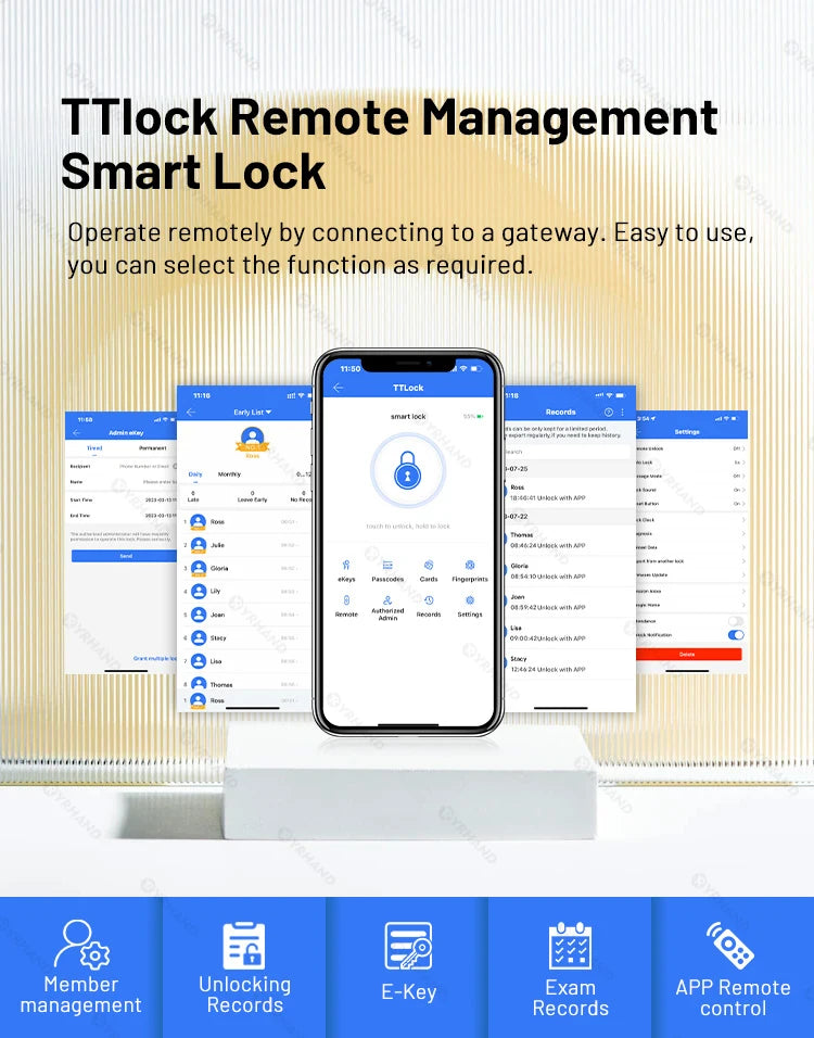 3D Face Recognition Smart Fingerprint Door Lock With  Camera Remote APP Real time intercom For Smart Home