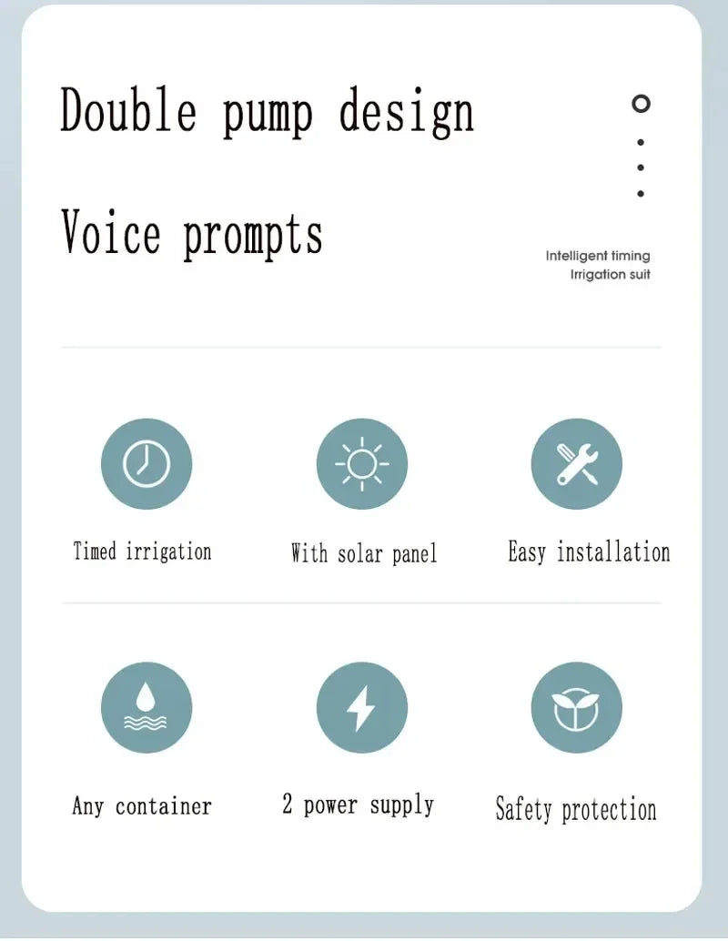 Solar Irrigation System Garden Automatic Drip Irrigation Kit Watering Timer Device Plant Irrigation Controller