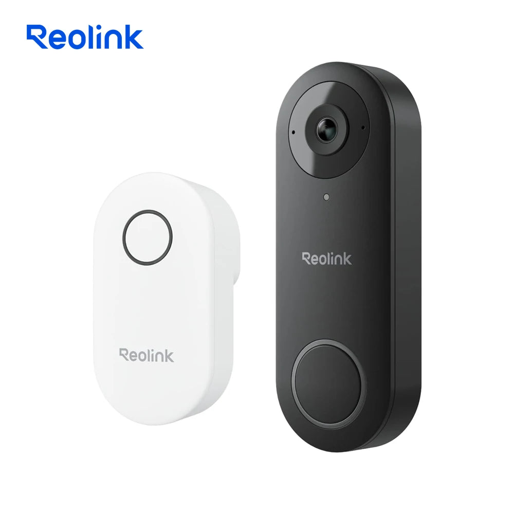 REOLINK 2K+ Wired Video Doorbell WiFi Camera Outdoor Dual Wi-Fi 4:3 View Smart Detection Front Door Home Security with Chime V2