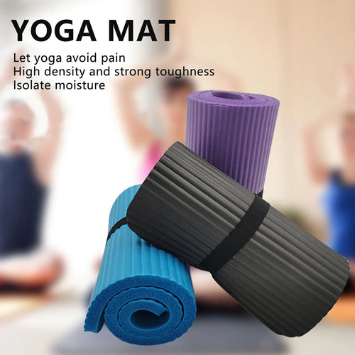 Yoga mat NBR fitness pad, portable 60x25cm rolled smart yoga mats for pilates, plank, and rehabilitation training.