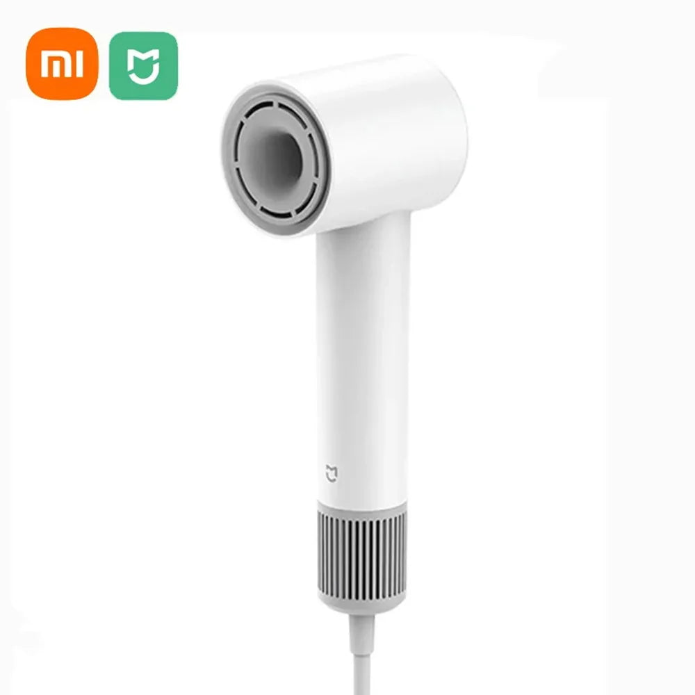 Xiaomi Mijia H501 SE white high-speed anion hair dryer, 110,000 RPM professional ionic blow dryer for fast drying.