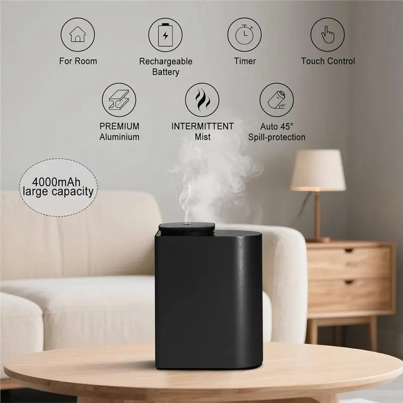 UNCL Waterless Essential Oil Diffuser.4000 Mah Large Battery, 100Ml Capacity, Suitable For Hotels, Large Rooms, Offices