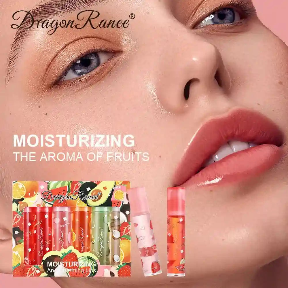Strawberry Lip Gloss Set - 6 Pack Moisturizing Lip Treatment Oil Lip Care Tidesmit