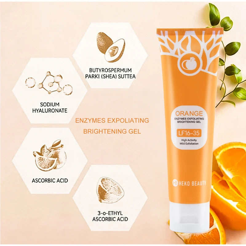 Orange Exfoliating Gel for Face - Brightening Skin Scrub (1-3 Pcs Set) Scrubs Treatments Tidesmit