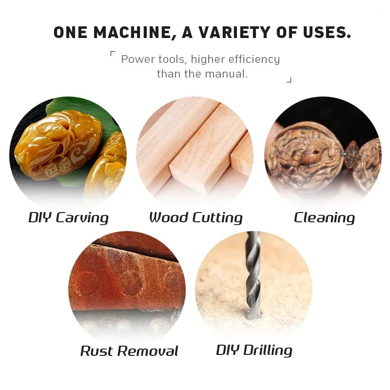 Mini Electric Drill Engraver Machine, Dremel Rotary Tools, Engraver Grinder Compatible with Power Tools, Accessories, 220V