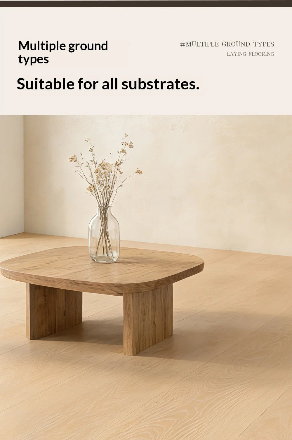 Light oak-look SPC click flooring with plank texture and seamless boards