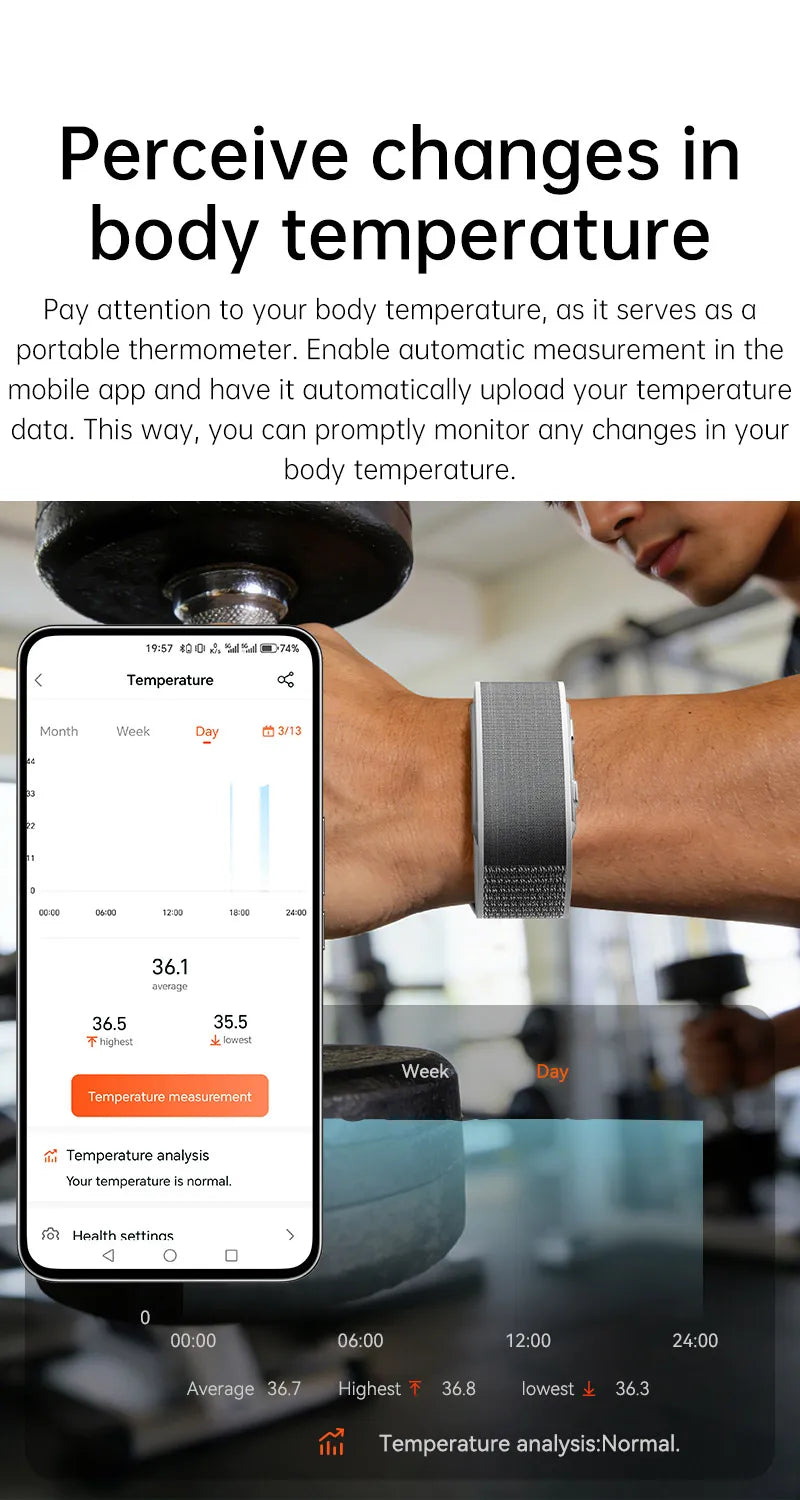 VWAR No Screen Health Smart Bracelet ECG+PPG Blood Pressure Heart Rate Sleep 24h Monitoring Fitness Tracker Smartwatch Men Women