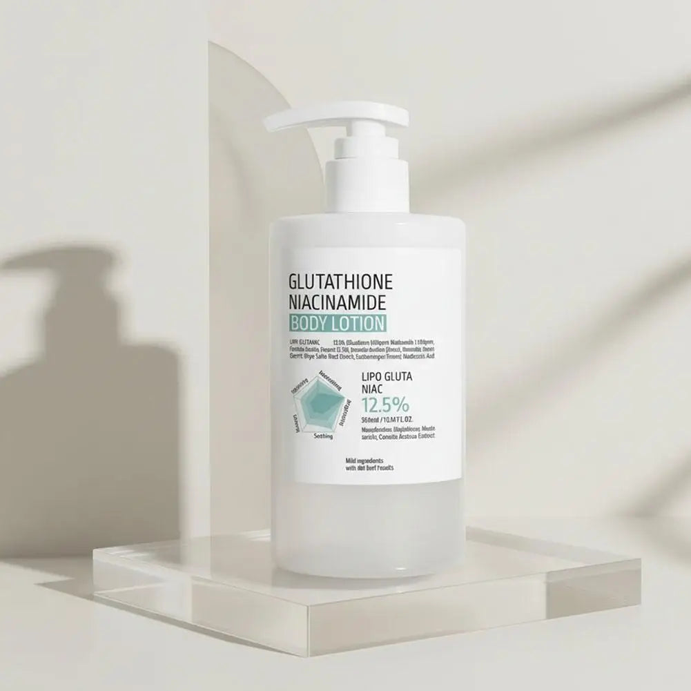 300ml Glutathione Niacinamide Body Lotion, Centella Asiatica Soothing Repair Moisturizer Brighten Skin Tone Hydrating Body Cream