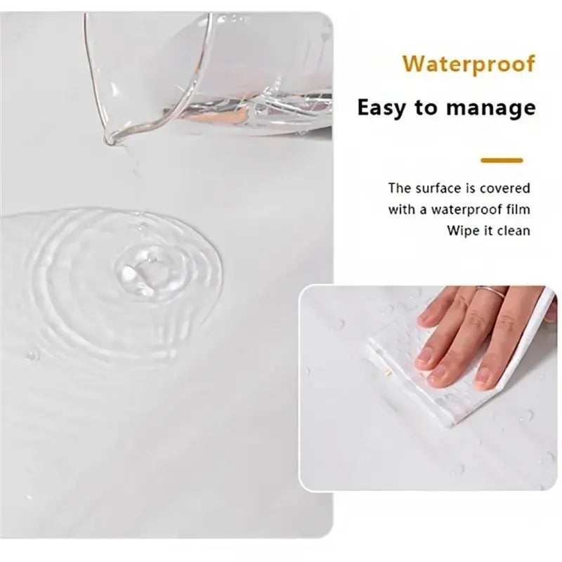 AB34-10Pcs Self-Adhesive Marble Tiles Sticker Waterproof 30Cmx60cm Tile Floor Stickers Tile Kitchen Bathroom Wall Sticker