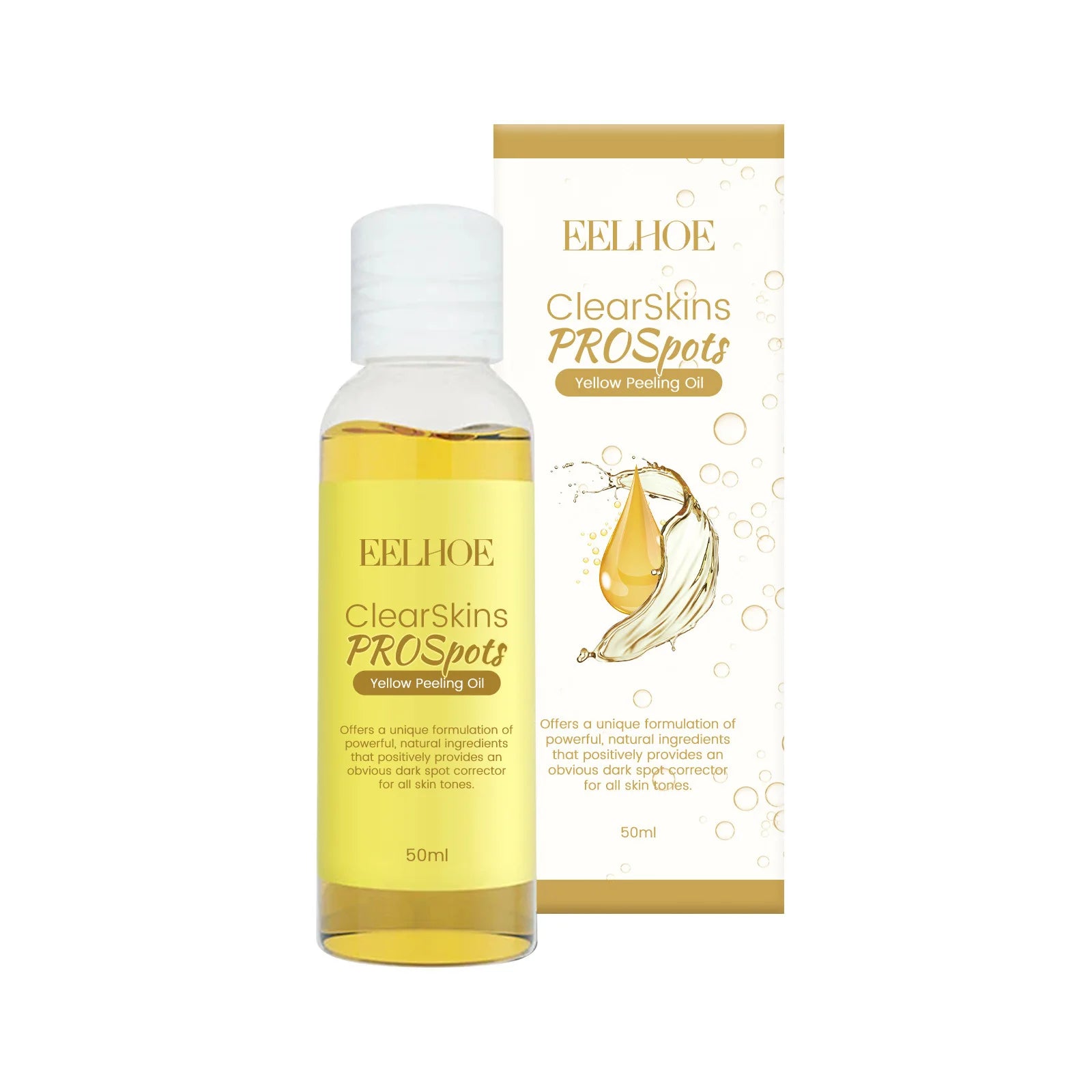 Yellow Peeling Oil for Dark Spots - Exfoliating Serum 50ml-150ml Scrubs Treatments 50ml boxed Tidesmit