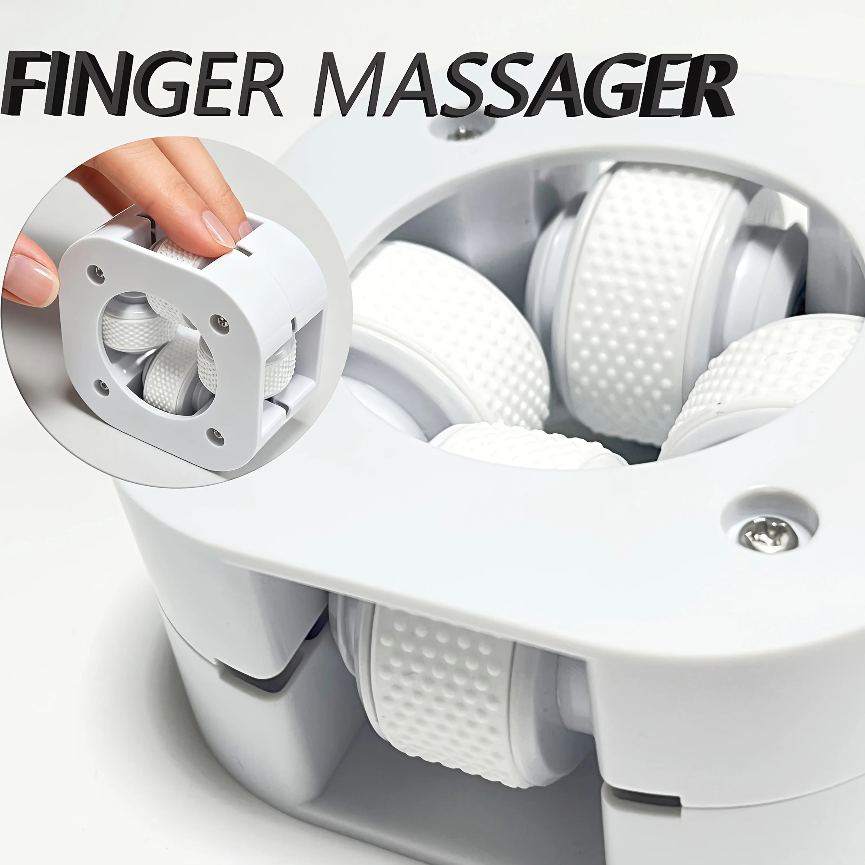 Hand Joint Massager for Finger Relief - Manual Four-Wheel Wellness Tool Back Massage Instrument Tidesmit