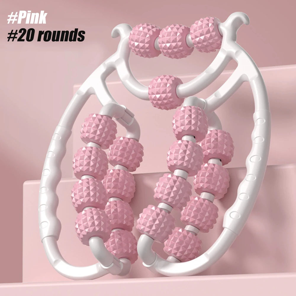 Trigger Point Massage Roller Stick for Deep Tissue Recovery (20cm) Relaxation Treatment pink-20 Tidesmit