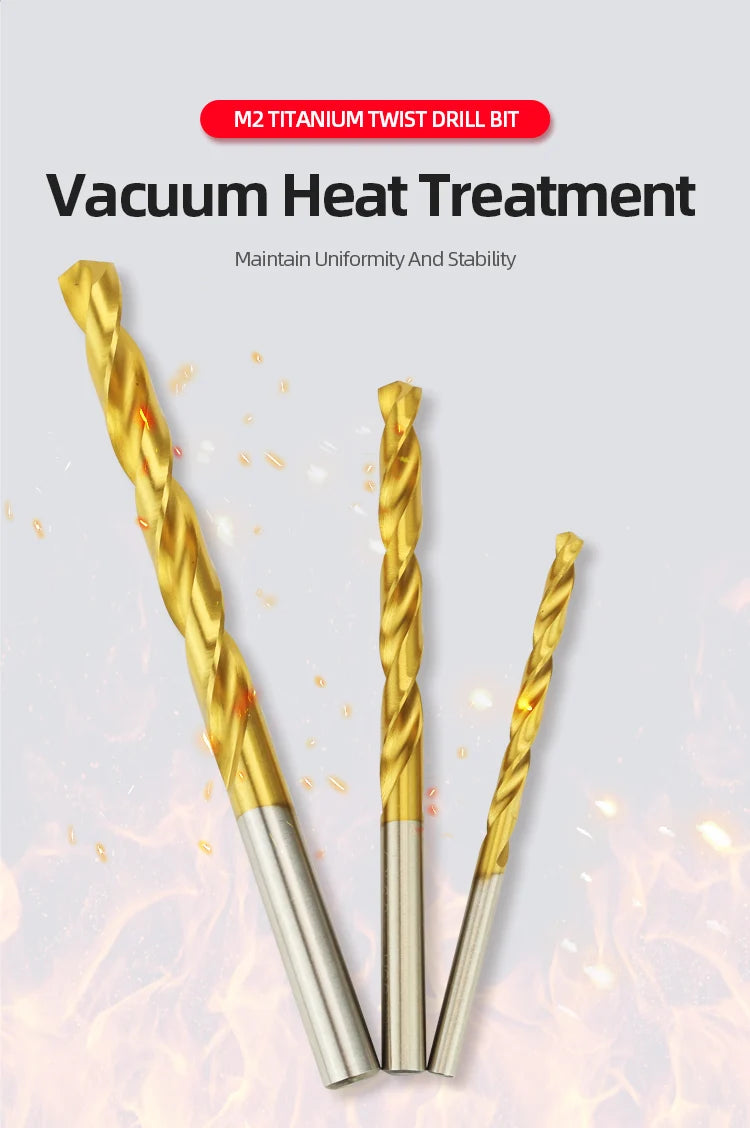 ABAOTE Titanium Twist Drill HSS High Speed Steel Drill Bits 10Pcs Power Tools 1MM 1.5MM 2MM 2.5MM 3MM For Metal Drill Tool