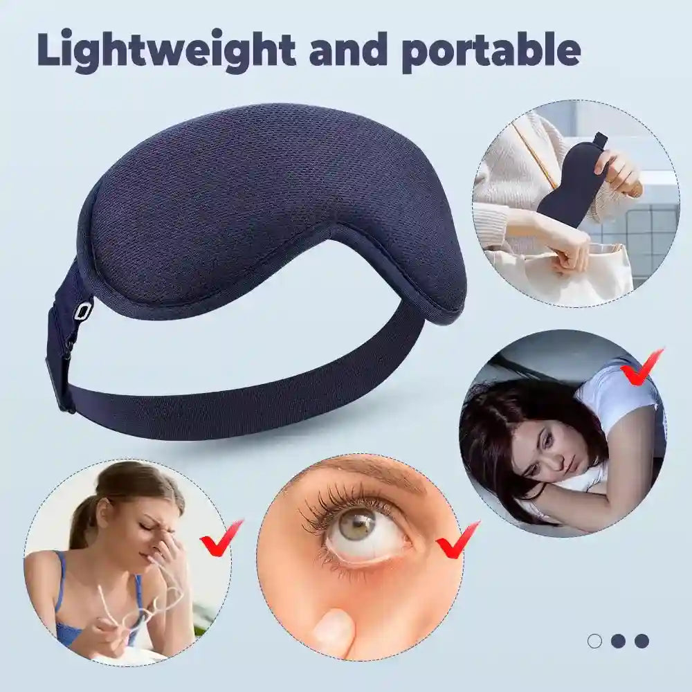 Heated Eye Massager with 3 Temp Levels - Rechargeable Blue Device Eye Massage Instrument Tidesmit